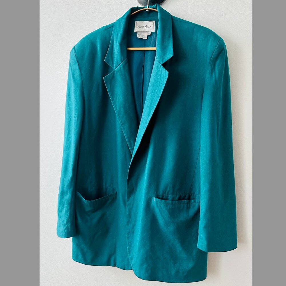 Vintage - 100% Silk Blazer - Daniel Niveau - size 6